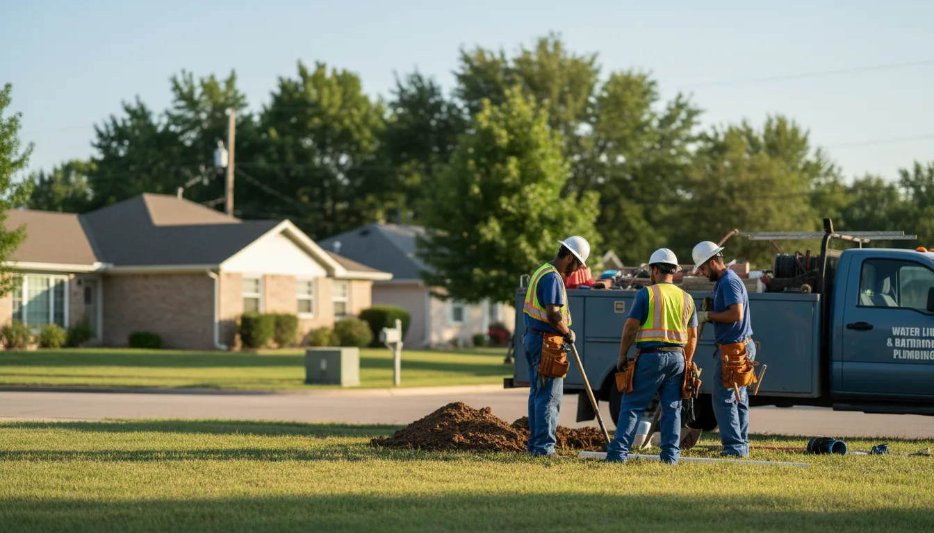 Residential water line and bathroom plumbing service in Arthur, ND